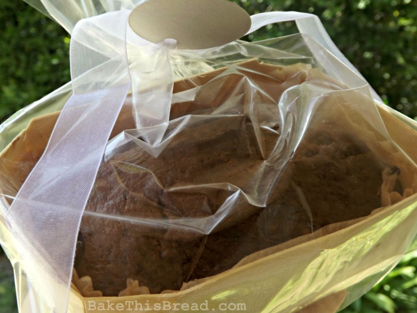 Banana Nut Bread Wrapped for Gift Giving Bake This Bread