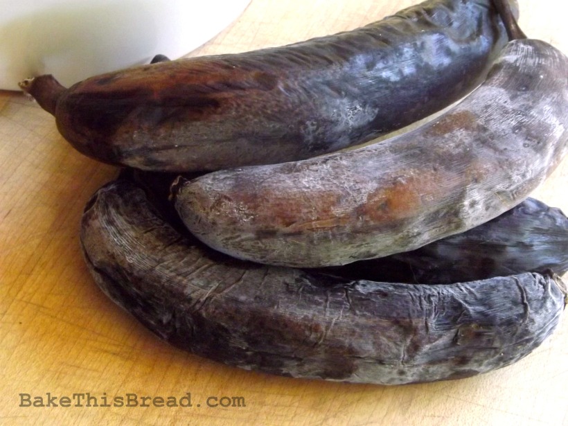 Frozen Black Bananas for Homemade Banana Nut Bread Recipe Bake This Bread