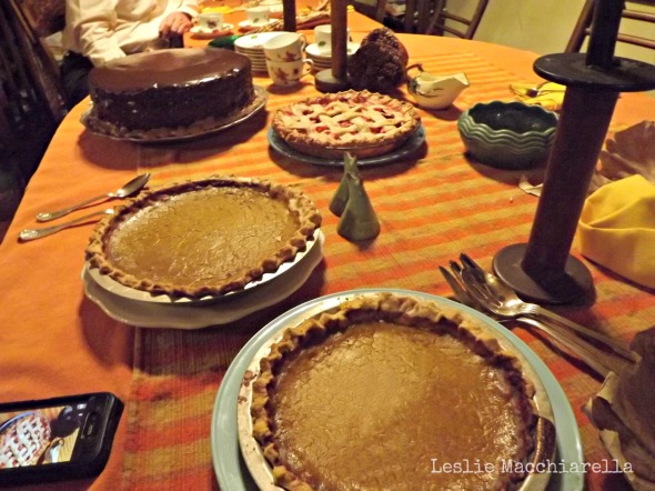 Thanksgiving dessert table at the river house photo by Leslie Macchiarella