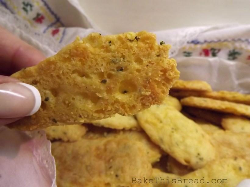 Golden Bottom of Vintage Cheese Puff Cracker recipe BakeThisBread