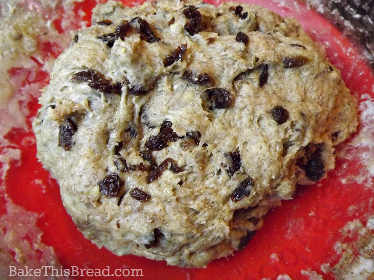 Dough before kneading for homemade yeast cinnamon bread recipe by bake this bread